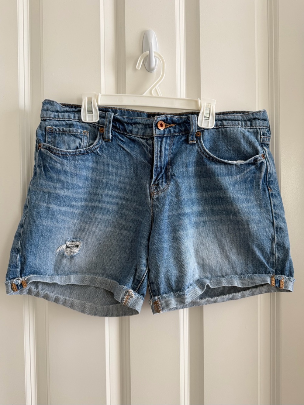 Lucky Brand The Roll Up Blue Denim Shorts Size 6 / 28